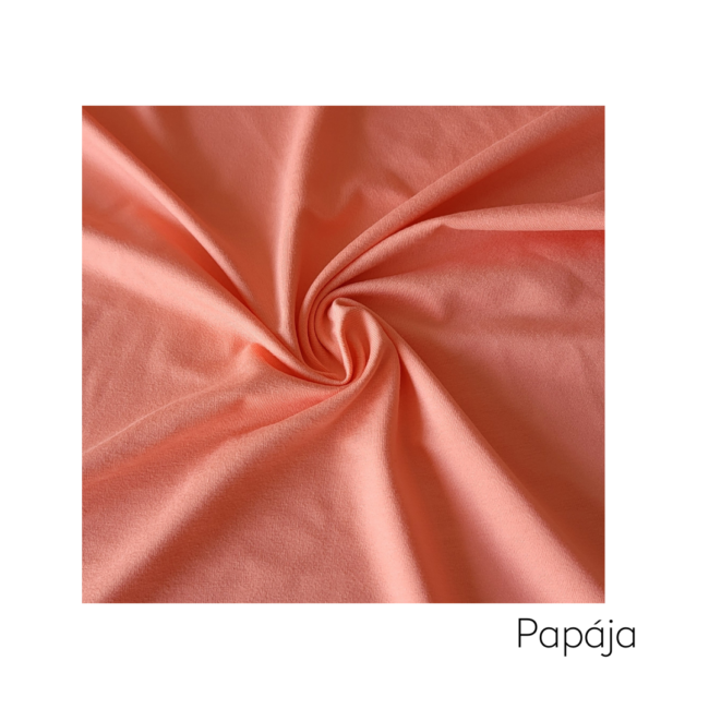 Papája farba úpletu na tričká, jemne pastelová oranžovo ružová, broskyňová, alebo marhuľová