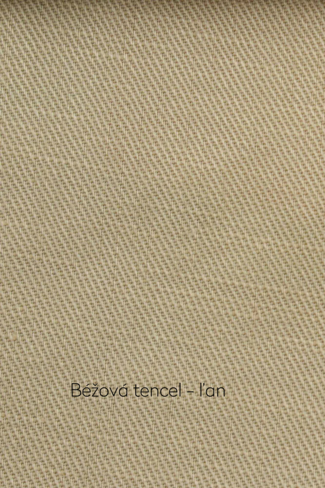 Béžový zelený tencel ľan– mäkký, priedušný a udržateľný materiál na letné topy, šaty, nohavice a overaly z kolekcie AFRIKA.